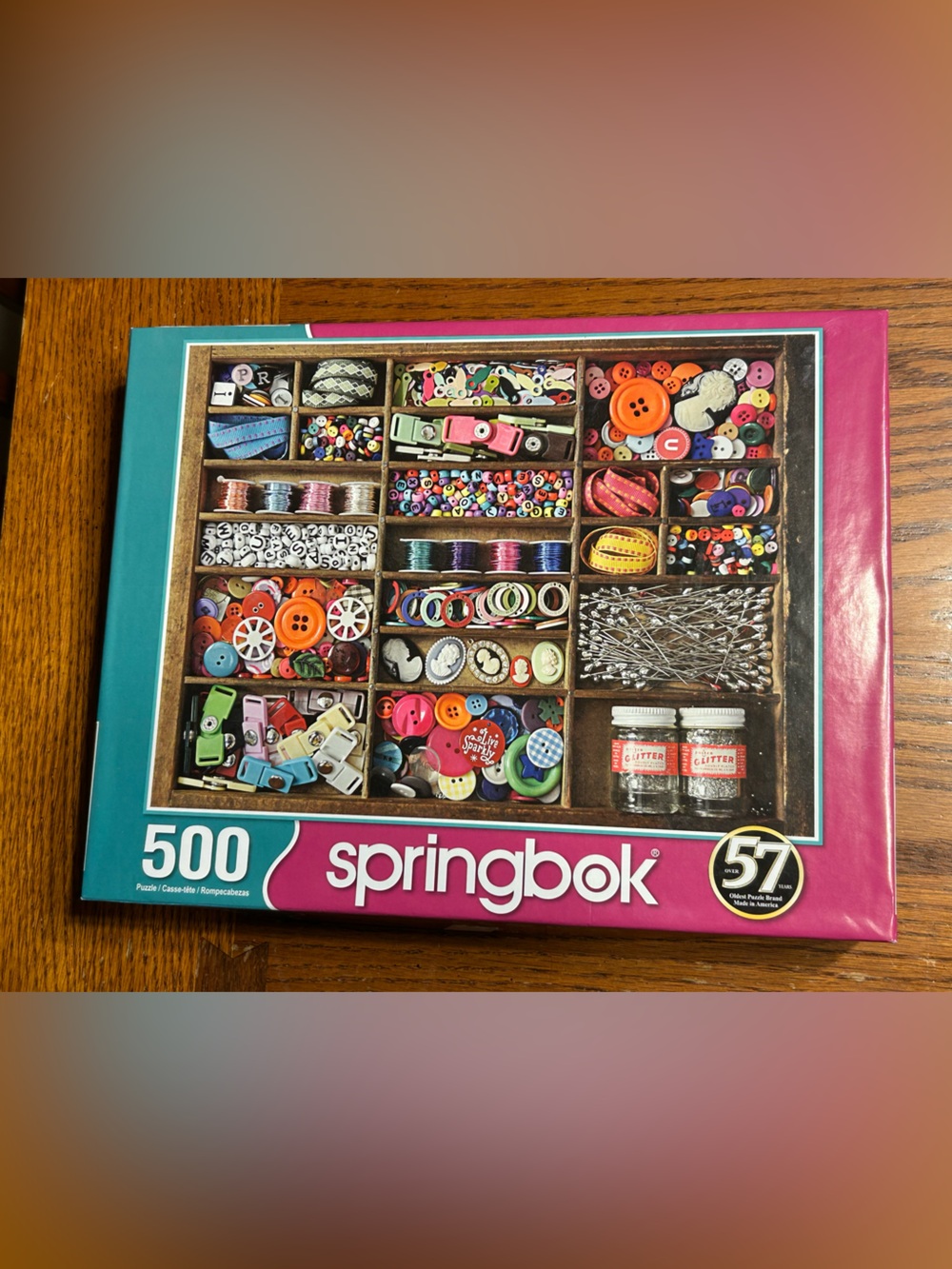 Springbok 500-Piece Jigsaw Puzzle - Colorful Sewing Supplies